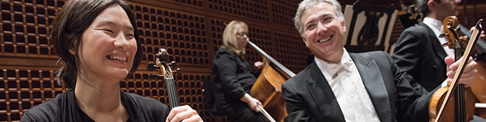 Smiling SF Symphony musicians