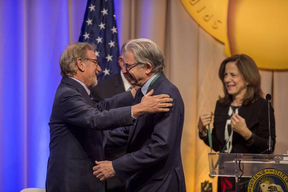 MTT hugs Steven Spielberg